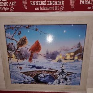 New Framed LED Snow Scene